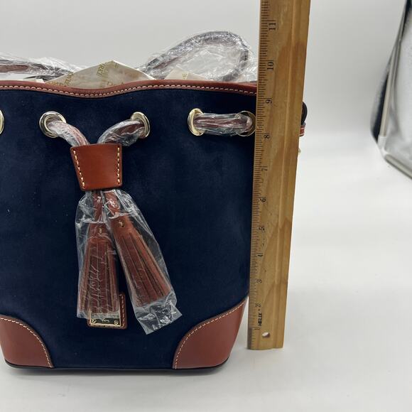 Dooney & Bourke Women Handbags Suede Drawstring Crossbody Navy - Picture 11 of 15